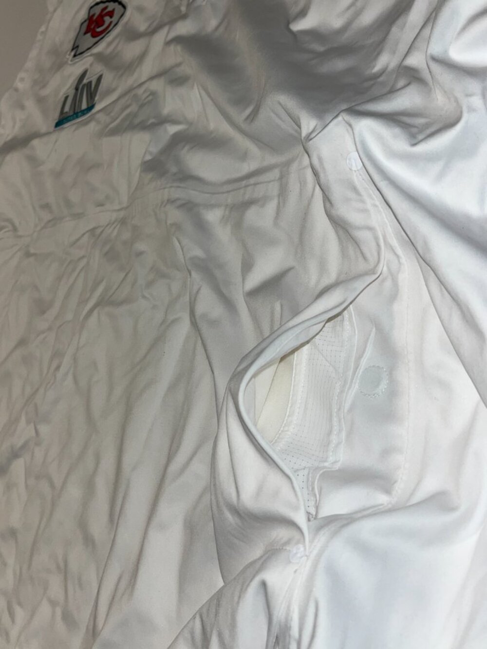 Nike men's hooded pullover vest Kansas City Chiefs Super Bowl 54 LIV *small spot - Picture 9 of 9